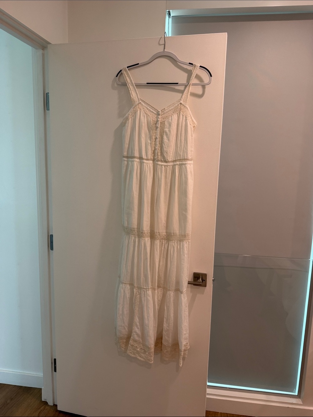 Zadig & Voltaire Cream Lace-Trim Maxi Dress